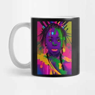 Happy Kwanzaa And Cool African American Woman Female Drawing Mug